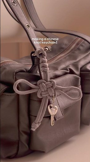 diy chinese knot keychain! 🧵