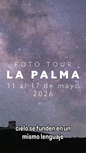 ✨ Del 11 al 17 de mayo de 2026 viajamos a La Palma, la isla de los volcanes, los acantilados infinitos y uno de los cielos más impresionantes del planeta. Será un Foto Tour dedicado al paisaje, la fotografía nocturna y la astrofotografía, en uno de los destinos más emblemáticos para los amantes de las estrellas. Durante una semana recorreremos los rincones más fotogénicos de la isla: sus bosques de laurisilva, las cascadas y barrancos, los atardeceres sobre el mar de nubes y, por supuesto, las n