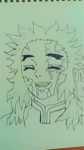 Rengoku death drawing #anime #demonslayer #viralvideo