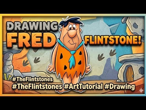 Fred Flintstone Drawing Step by Step | Easy Cartoon for Kids Fred Flintstone | Cartoon Coloring