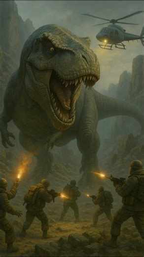 T-Rex vs. Soldiers: Epic Dinosaur Battle!