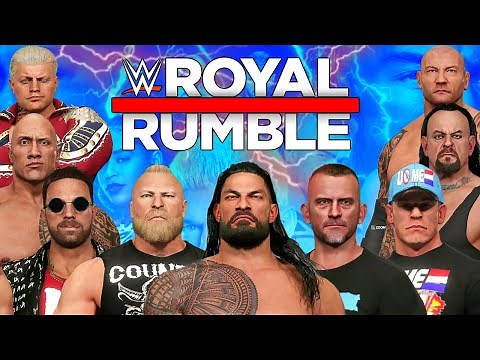 WWE 2K23 Live Stream - 30 Men's Royal Rumble Winner Faces KING Roman Reigns WWE 2K23