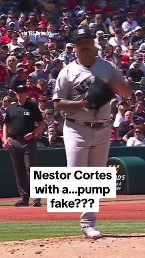 Nestor Cortes pulling out some new tricks 😂 #mlb #yankees #baseball