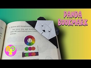 Cara Membuat Pembatas Buku Panda dari Kertas Origami | Bookmarks DIY