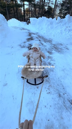 🥹 ❄️ haven cant talk rn, she’s busy enjoying the snow 🤣 #newenglandblizzard | Victoria Lawson