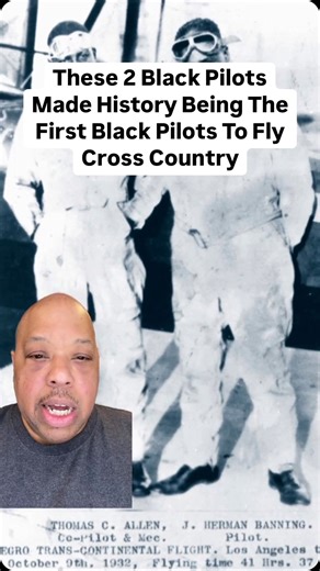 Mark Todd on Instagram: "These two black pilots, James Herman Banning and Thomas C. Allen, known as the Flying Hobos, who made history by flying coast to coast in a $200 patched up plane during the Great Depression. In 1932, they became the first African Americans to complete a flight across the country, proving that no obstacle was too great. Their story deserves to be known."