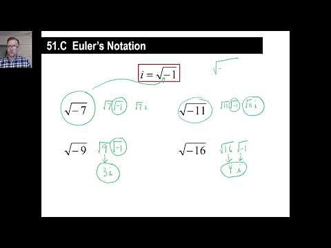 Saxon Math - Algebra 2: 3rd Edition (Lesson 51 -Imaginary Numbers, Euler's Notation, Complex #s)