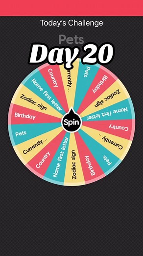 20 Days later... Still in? Come back tomorrow for a new challenge 😈 #spinthewheel #challenge