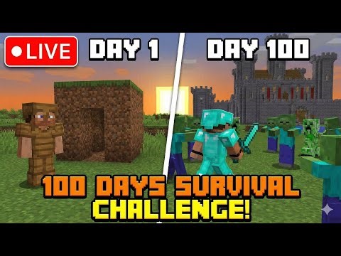 Surviving 100 Days in Minecraft! 😱🔥 (Live Challenge)