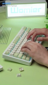 Womier Matcha Green Keycaps PBT, Jelly Keycaps 60 75 100 Percent, Translucent Jade Key caps Custom 127 Keys, Cherry Profile for 61/68/84/87/98/100 Cherry Gateron MX Mechanical Gaming Keyboards