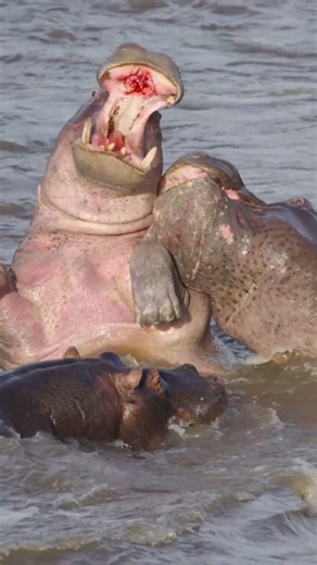 Hippo attack, Masai Mara, Kenya