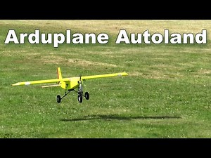 ArduPlane automatic landings with airspeed sensor and rangefinder