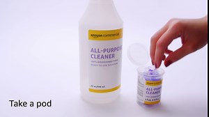 AmazonCommercial Dissolvable All-Purpose Cleaner Kit with 3 Refill Pacs
