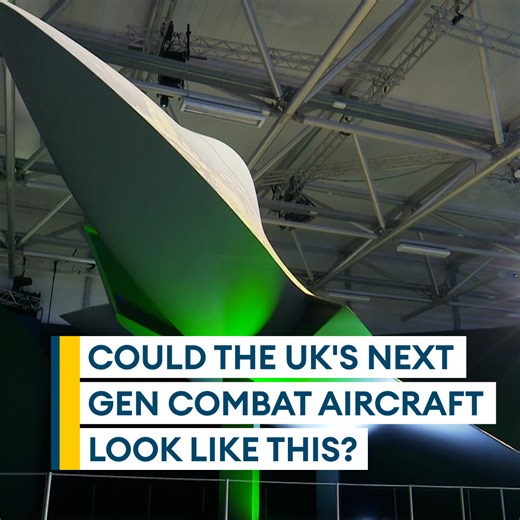 8.8K views · 110 reactions | Take a glimpse at the UK’s next generation combat aircraft! ✈️ A new concept model of Tempest has been unveiled with a larger wingspan than previous designs to improve aerodynamics. The aircraft is set to enter service in 2035 Find out more ➡️ https://brnw.ch/21wLrYf | Forces News | Facebook