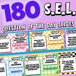 180 SEL Question of the Day Slides – CASEL Aligned Restorative Circle Warm-Ups