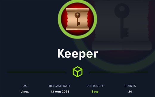 红队之路 28 - hackthebox Keeper 同样是一个easy的靶场