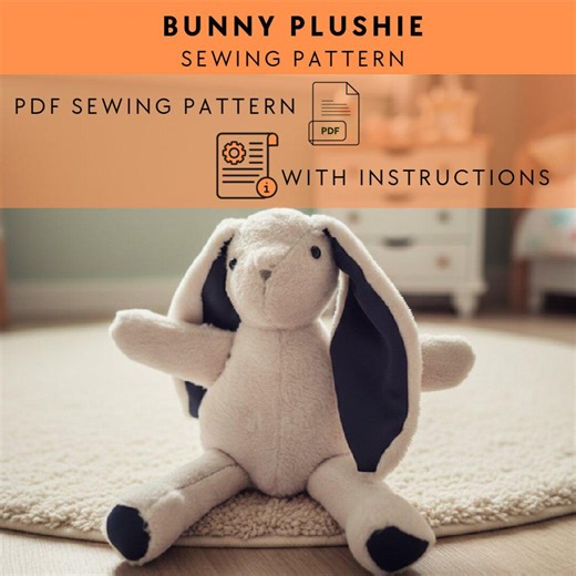 Bunny Plush Sewing Pattern – DIY Rabbit Stuffed Animal (PDF Pattern) - Etsy