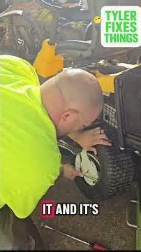 🤯 THIS TOOL MAKES SMALL TIRE MOUNTING FOOLPROOF! #diy #lifehacks #mechanictips #fypシ #tirechange