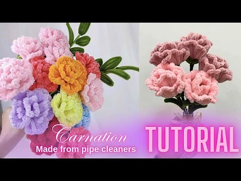 [TUTORIAL] Learn how to make Carnation from pipe cleaners | Mothers' day