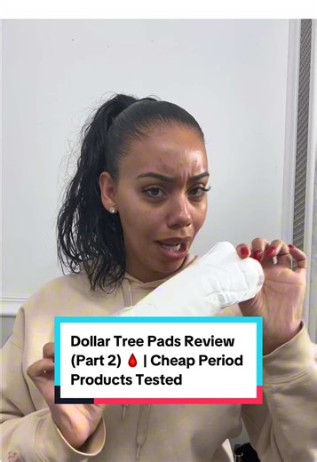Save this video if you plan on buying Dollar Tree pads 👀 Here’s my honest review after testing them on my period: The price isn’t bad ($1.25) and the absorbency was actually good, but they’re not very soft and the adhesive isn’t strong, so the pad can shift. You’ll definitely need to change these every 4 hours. The lavender scent lasted a long time, which might sound nice but if you’re someone who is prone to BV or yeast infections, I would not recommend these. Scented pads can cause irritation