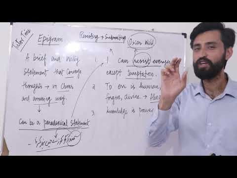 Lec# 47 | Epigram in Detail | Figures of Speech | English Course | Tutor Time