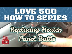 Replacement of the Fiat 500 climate control light bulbs