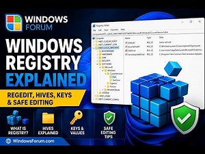 Windows Registry Explained: Regedit, Hives, Keys & Safe Editing | WindowsForum.com