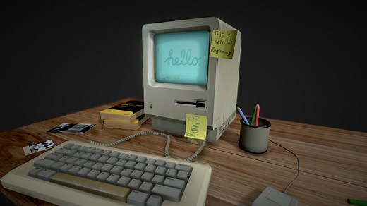Macintosh 128K - Download Free 3D model by kreems