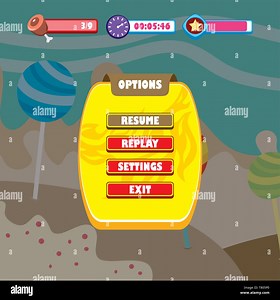 game ui menu application mobile app vector art Stock Vector Image & Art - Alamy