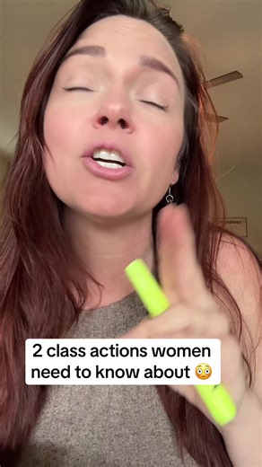 Two lawsuits women need to see right now… One involves your data and the other is honestly shocking ##womansupportingwoman##womenshealth##selfcare##classaction##getpaid