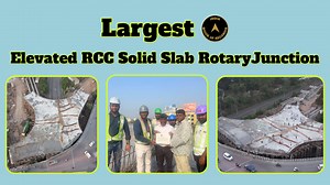 The record for the Largest Elevated #RCC Solid Slab Rotary Junction was set by Rachana Infracon in association Rachana Construction Co. at Valsad ROB. The #solidslab consisting the height of 1.5 m is elevated at 9.21 m from WDFC Track, covering 1547.21 sq. m area, RCC M 45 Grade Concrete of 1974 Cu.M & #SteelTMT reinforcement bar of 721.47 MT, consumed 51 days since February 15,.2023. A Manpower of 174 teams was engaged under the surveillance Mr. Navinbhai I Patel C/o Rachana Infracon in associa