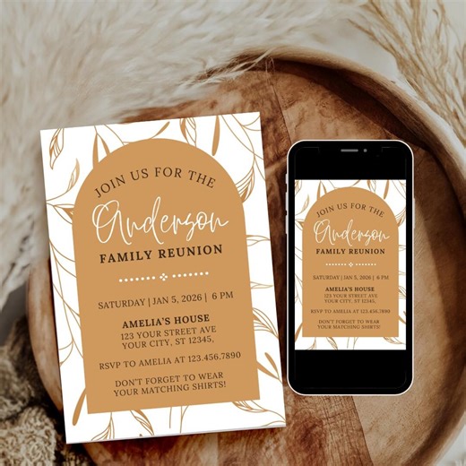 Family Reunion Invitation Template, Editable Family Gathering Invite, Family Reunion Flyer BBQ Get Together Party Printable Digital Download - Etsy