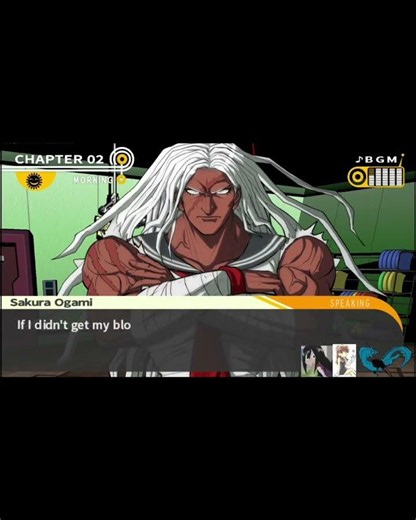 Danganronpa Trigger Happy Havoc Sakura's Did I stutter