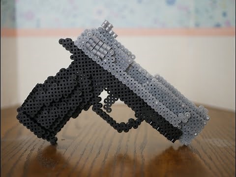【リコリス・リコイル】井ノ上たきなの銃をアイロンビーズで立体にしてみた
