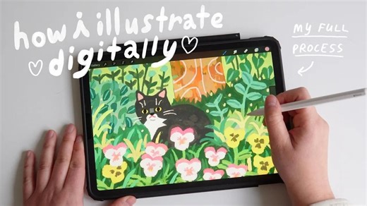 Megan Wang： 分享procreate插画全过程+最爱笔刷