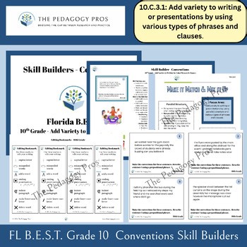 10th Grade-FL B.E.S.T-C.3.1-Conventions-Skill Builders: Phrases and Clauses