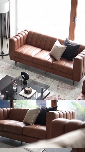 OUR HOME Alexandria Sofa. Its rich, rust-colored fabric boasts vertical tufting that perfectly mimics the sleek appearance of leather. Get the best of both worlds: the inviting comfort of fabric, with the refined look and feel of genuine leather. Find more sofa styles in OUR HOME. Find a store: www.ourhome.ph/pages/branches Call a personal shopper: www.ourhome.ph/pages/personal-shopper Chat with us: bit.ly/3ukOL7R Shop online: www.ourhome.ph #OURHOME #OURHOMEPH #Furniture #GreatDesignsGreatPrice