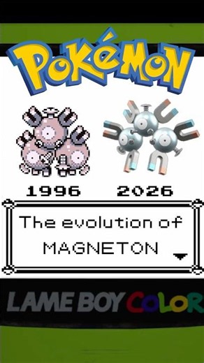 The evolution of Magneton in Pokemon 1996-2026 #evolution #pokemon #shorts