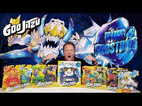 8 All-New Heroes of Goo Jit Zu KING FROSTBITE! Frostbite Fury attack with 35+ Phrases & Lights!