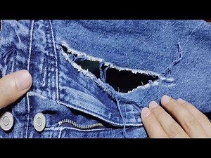 Learn How to Amazingly Sew a Hole on Jeans / Tips for Jeans