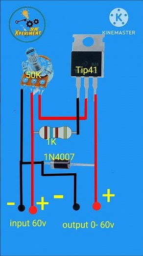 DIY 0–60V Variable Power Supply Circuit ⚡#electronics #diy #delectric