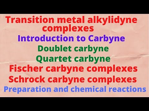 Lecture 06 : Transition Metal alkylidyne Or metal carbyne complexes.
