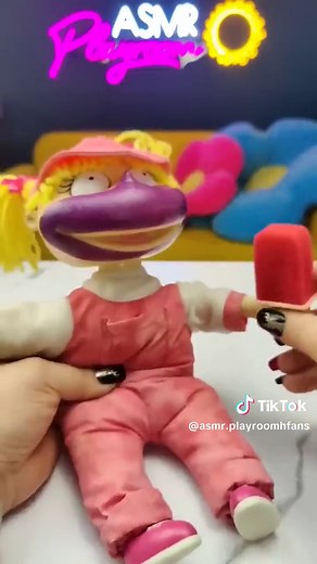 1997 Rugrats Angelica Popsicle Plush ASMR Playroom