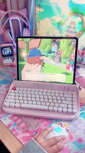 Ni no kuni cross worlds on an iPad setup 💓 #ninokuni #ninokunicrossworlds #mobilegame #appstore #mobile #ipadsetup #ipadpro