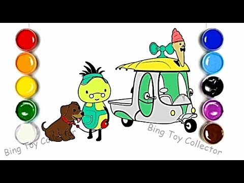 How To Draw Bing Bunny Gilly Ice Cream Van