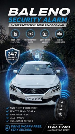 Baleno Security Alarm 🔐 | Complete Car Safety System Explained 🚗