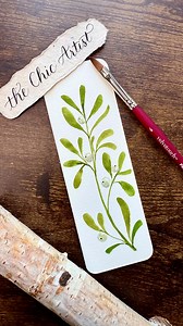 7.2K views · 360 reactions | ✨ Mistletoe Magic 彩 Let me show you how to use a filbert brush  #thechicartist #loosewatercolor #aquarellepainting #watercolortutorial #artreels #learntopaint #watercolorflowers #watercolorbookmarks #holidaybookmarks #christmascard | The Chic Artist | Facebook