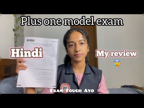 😰😐Hindi plus one model exam,my review | class 11 | Hrithwika Manoj | Model exam