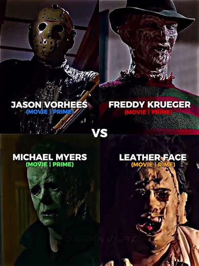 Part 2 || Jason vs Michael vs freddy vs leatherface #jasonvoorhees #michaelmyers #freddykrueger #leatherface #1v1 #1v1v1v1 #darknvght