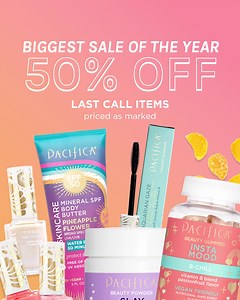 112K views · 153 reactions | ✨It’s our biggest sale of the year! Take 50% off ALL last call items. Hurry, this won’t last long! Priced as marked. | Pacifica | Facebook